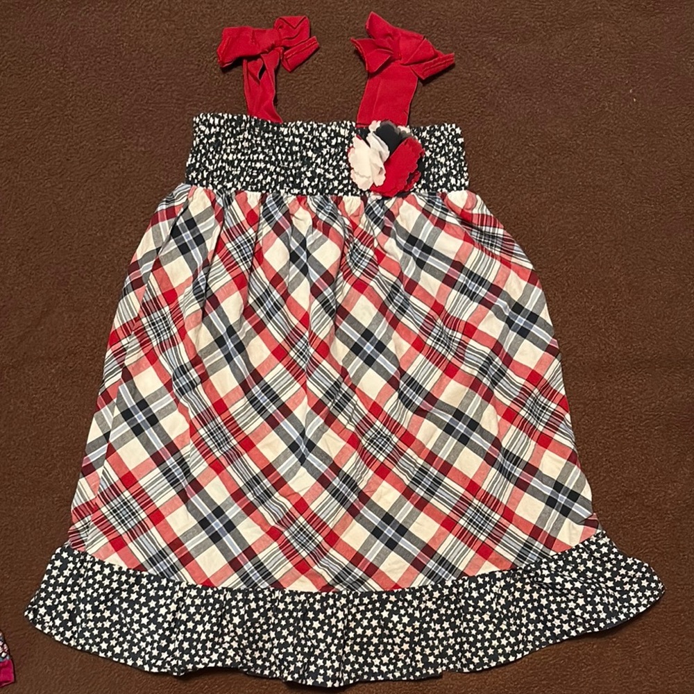 Place Red and Black Plaid Kids Casual Dress
